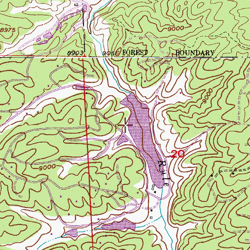 Topographic Map of Burgess Number 1 Dam, CO