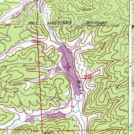 Topographic Map of Burgess Reservoir Number 1, CO