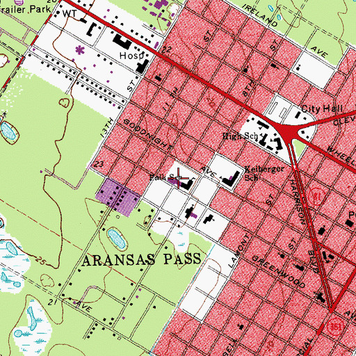 Topographic Map of H T Faulk Early Childhood School, TX