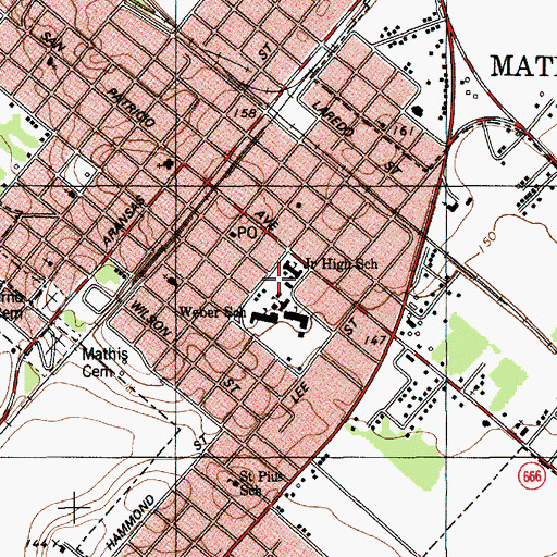 Topographic Map of Hardin Elementary School, TX