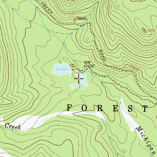 Topographic Map of Lower Michigan Reservoir, CO