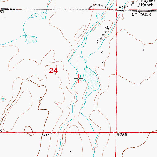 Topographic Map of O Y E Dam, CO