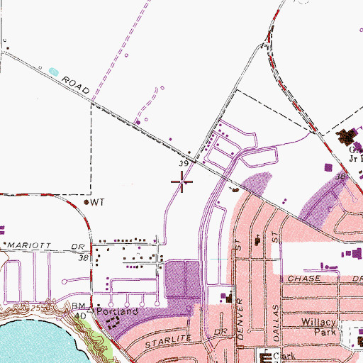 Topographic Map of Andrews Elementary School, TX