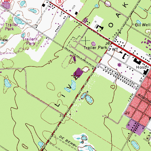 Topographic Map of Aransas Pass High School, TX
