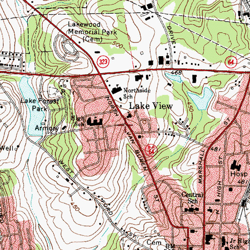 Topographic Map of Northside Elementary School, TX