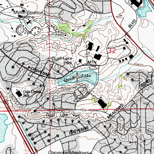 Topographic Map of Quail Lake, CO