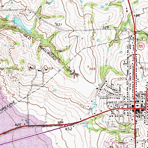 Topographic Map of Virginia Reinhardt Elementary School, TX