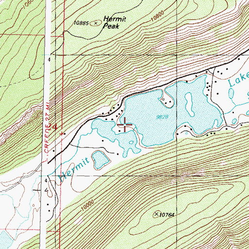 Topographic Map of Hermit Reservoir Number 2, CO