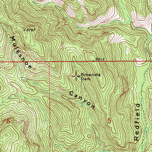 Topographic Map of Browning Dam, AZ