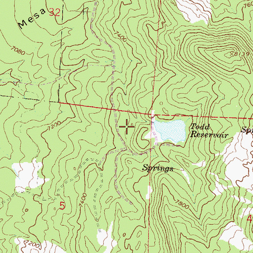 Topographic Map of Todd Dam, CO
