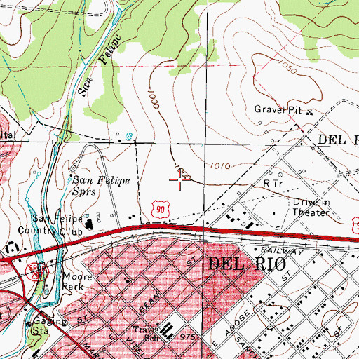 Topographic Map of Fermin Calderon Elementary School, TX