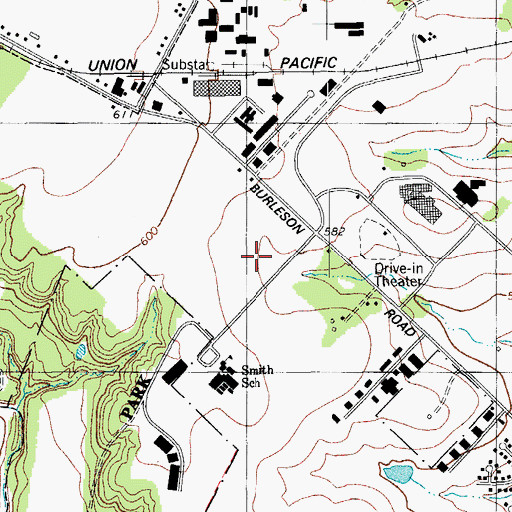 Topographic Map of Smith Elementary School, TX