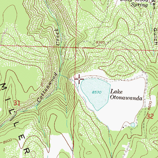 Topographic Map of Otonowanda Dam, CO