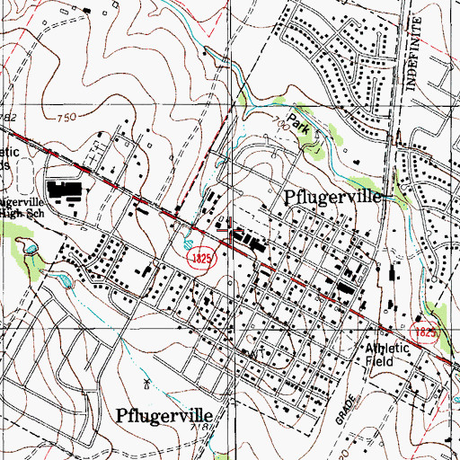 Topographic Map of Timmerman Elementary School, TX