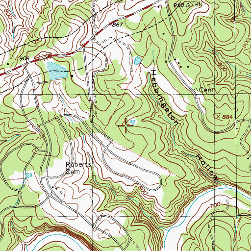 Topographic Map of West Ridge Middle School, TX