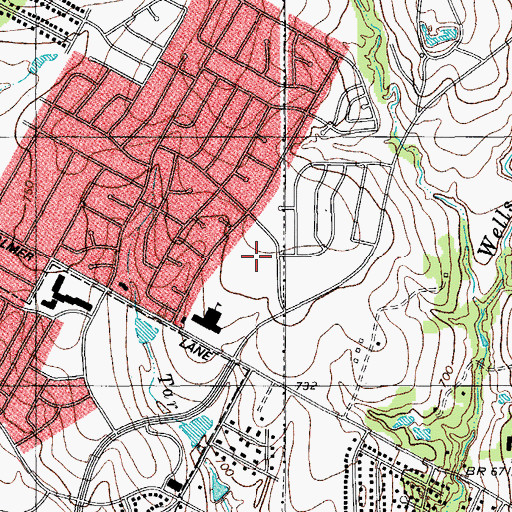 Topographic Map of Westview Middle School, TX