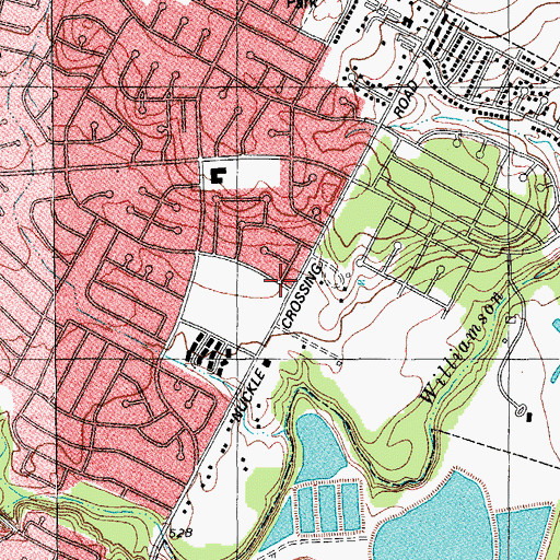 Topographic Map of Widen Elementary School, TX