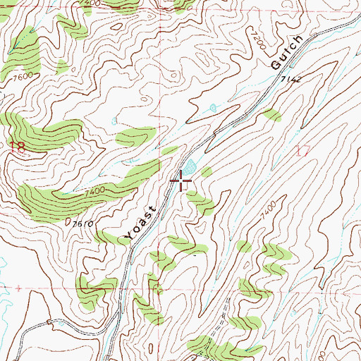 Topographic Map of Yoast Dam, CO