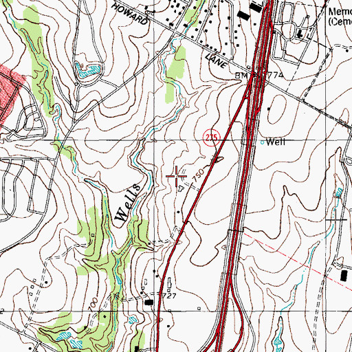 Topographic Map of John B Connally High School, TX