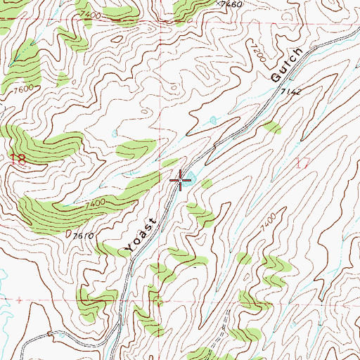 Topographic Map of Yoast Reservoir Number 1, CO
