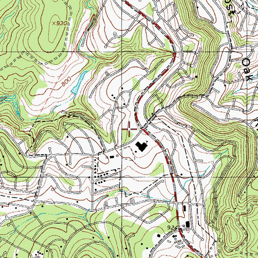 Topographic Map of Lago Vista High School, TX