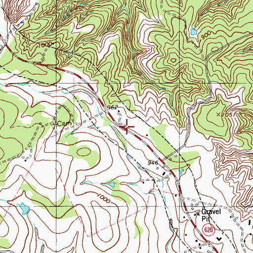 Topographic Map of Lake Travis Middle School, TX