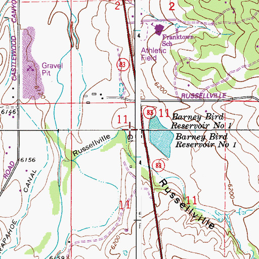 Topographic Map of Baird Number 1 Dam, CO