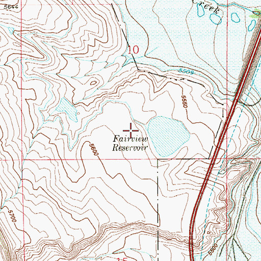 Topographic Map of Fairview and Enlargement Dam, CO