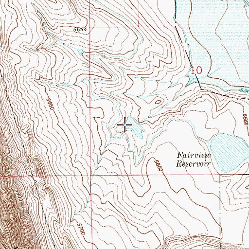 Topographic Map of Fairview Number 2 Dam, CO