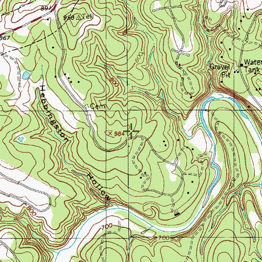 Topographic Map of Barton Creek Elementary School, TX