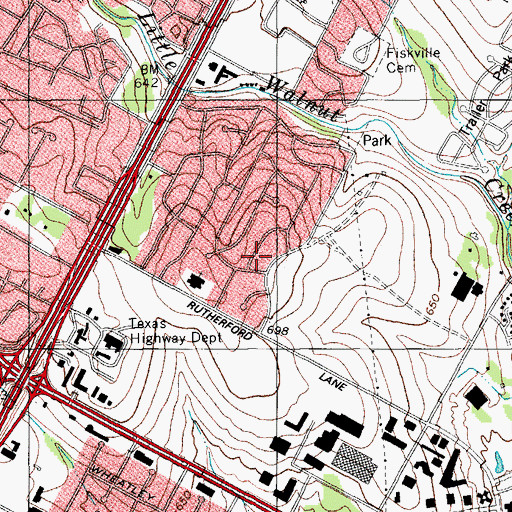 Topographic Map of Bernice Hart Elementary School, TX