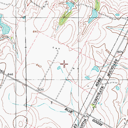 Topographic Map of Bluebonnet Trail Elementary School, TX