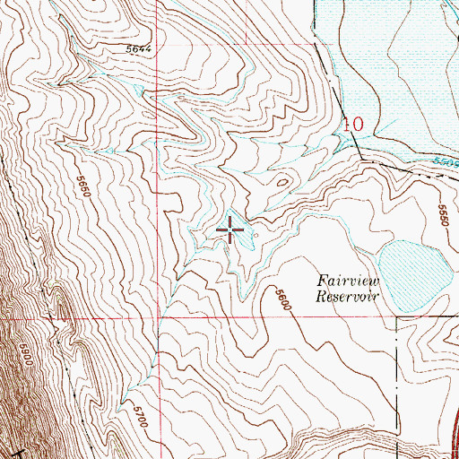 Topographic Map of Fairview Reservoir Number 2, CO