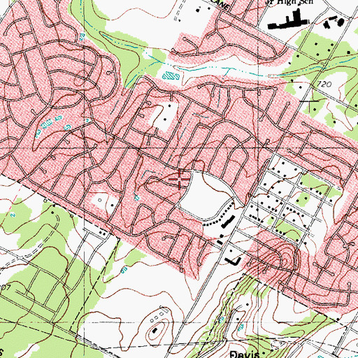 Topographic Map of Boone Elementary School, TX