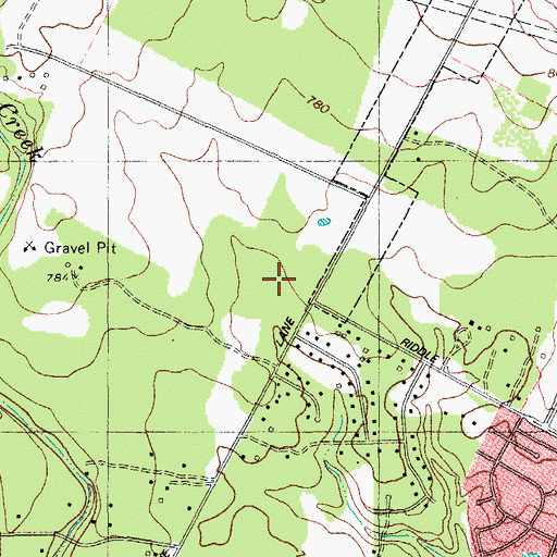 Topographic Map of Bowie High School, TX