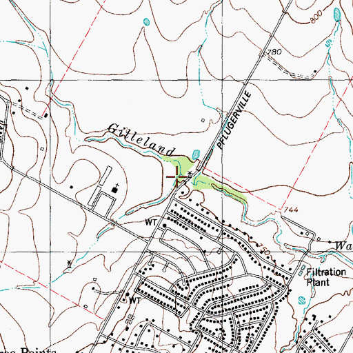 Topographic Map of Brookhollow Elementary School, TX