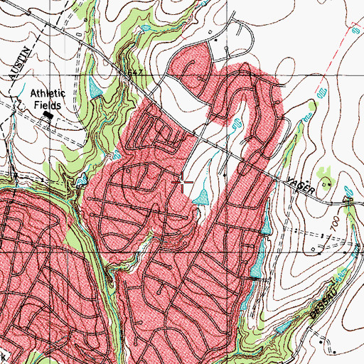Topographic Map of Copperfield Elementary School, TX