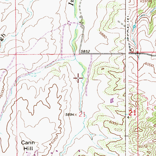 Topographic Map of Lambert Reservoir, CO