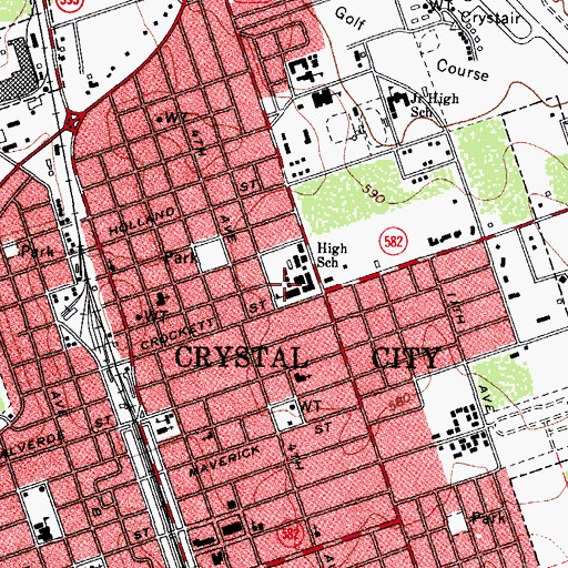 Topographic Map of Fly Junior High School, TX