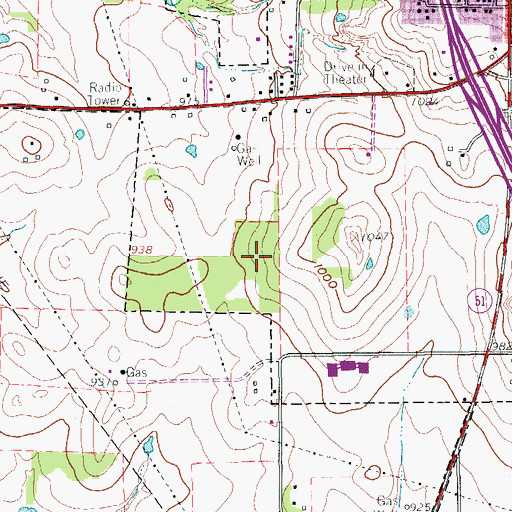 Topographic Map of Decatur Elementary School, TX