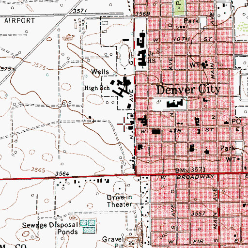 Topographic Map of Excalibur Adult Education School, TX