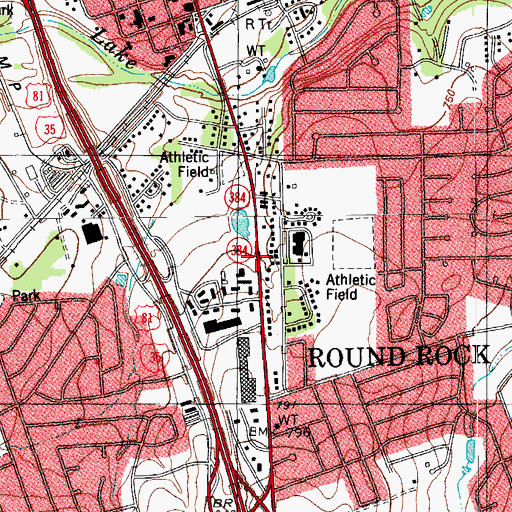 Topographic Map of Xenia Voigt Elementary School, TX