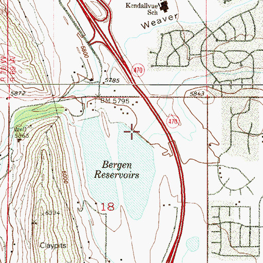Topographic Map of Bergen East Dam, CO