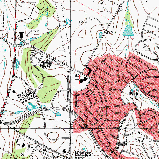 Topographic Map of Wells Branch Elementary School, TX