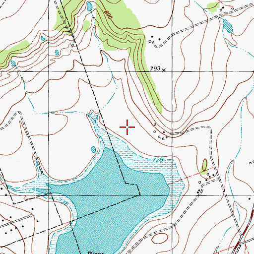 Topographic Map of Hopewell Middle School, TX