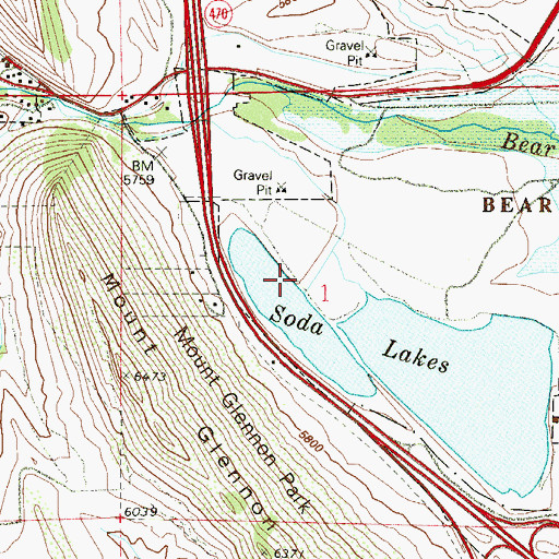Topographic Map of Soda West Reservoir Number 1, CO