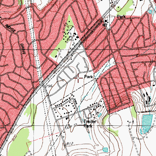 Topographic Map of Bluebonnet Elementary School, TX