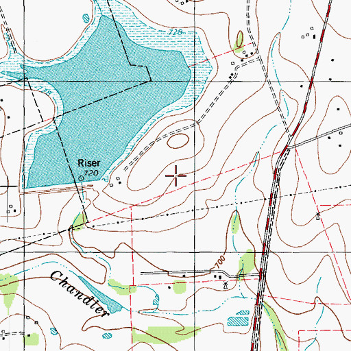 Topographic Map of Double File Trail Elementary School, TX