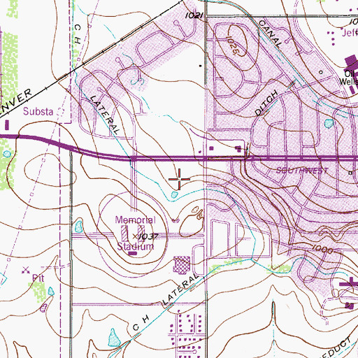 Topographic Map of McNiel Junior High School, TX