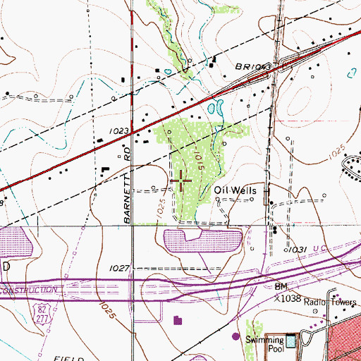 Topographic Map of West Foundation Elementary School, TX
